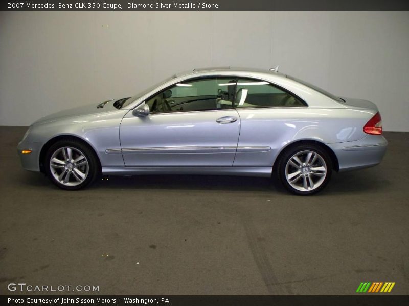 Diamond Silver Metallic / Stone 2007 Mercedes-Benz CLK 350 Coupe