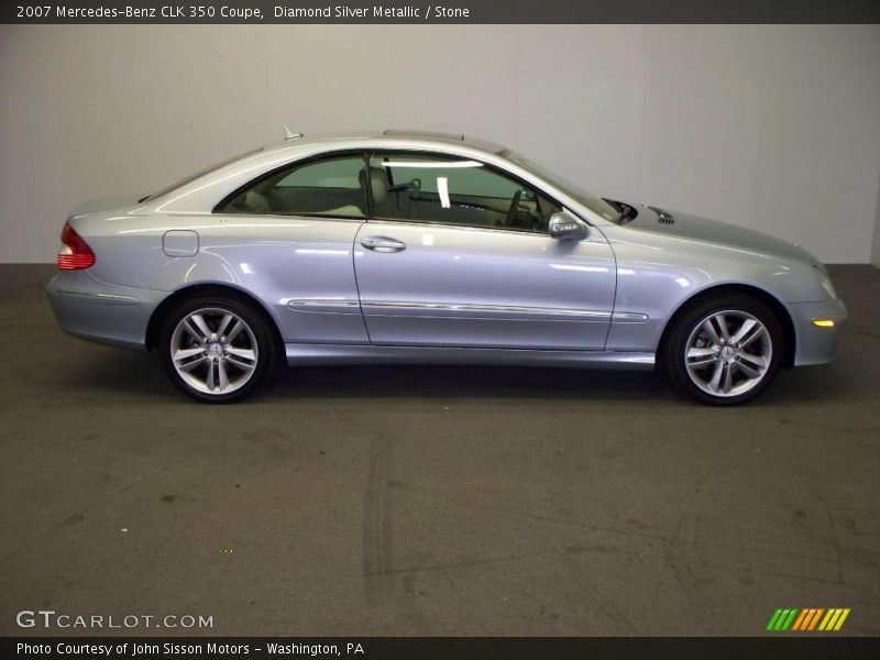 Diamond Silver Metallic / Stone 2007 Mercedes-Benz CLK 350 Coupe