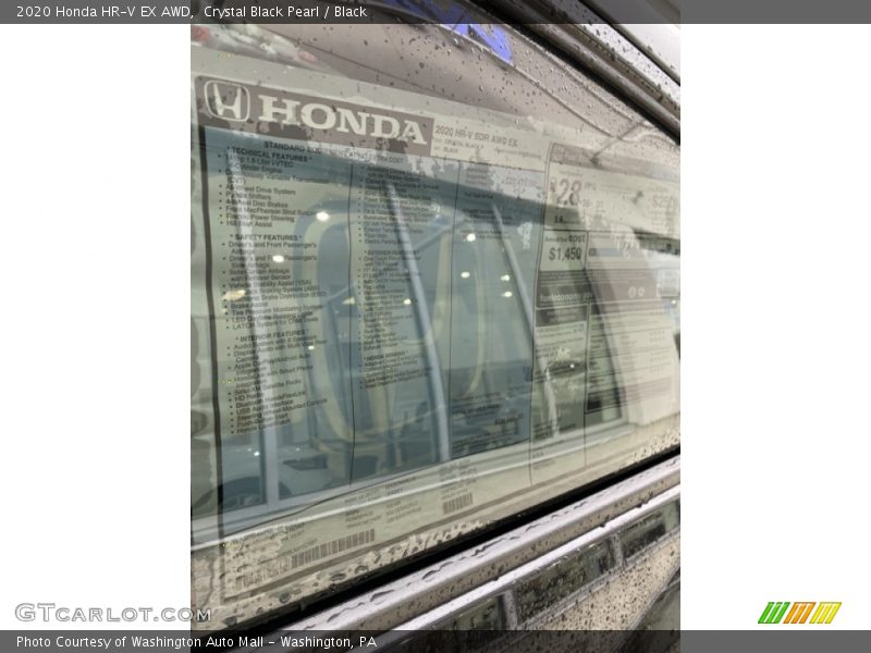 Crystal Black Pearl / Black 2020 Honda HR-V EX AWD
