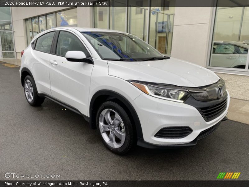 Platinum White Pearl / Gray 2020 Honda HR-V LX AWD