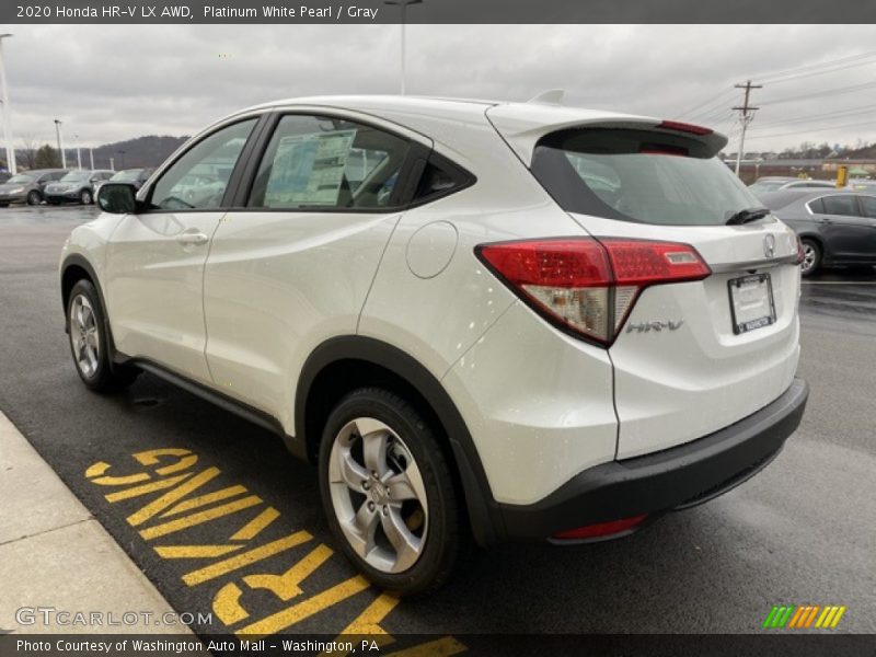 Platinum White Pearl / Gray 2020 Honda HR-V LX AWD