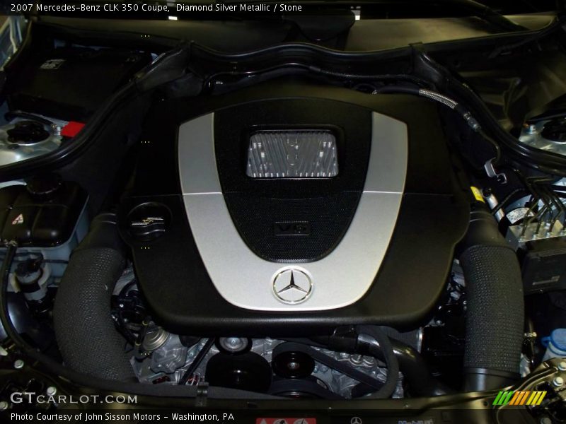 Diamond Silver Metallic / Stone 2007 Mercedes-Benz CLK 350 Coupe