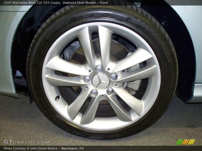 Diamond Silver Metallic / Stone 2007 Mercedes-Benz CLK 350 Coupe