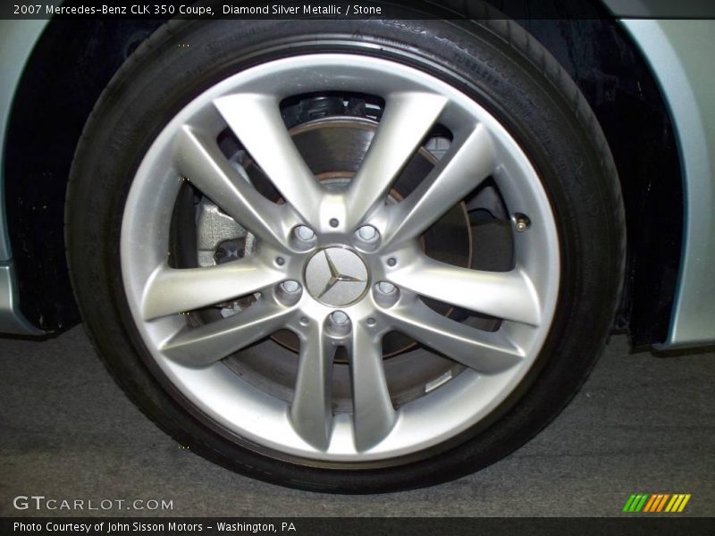 Diamond Silver Metallic / Stone 2007 Mercedes-Benz CLK 350 Coupe