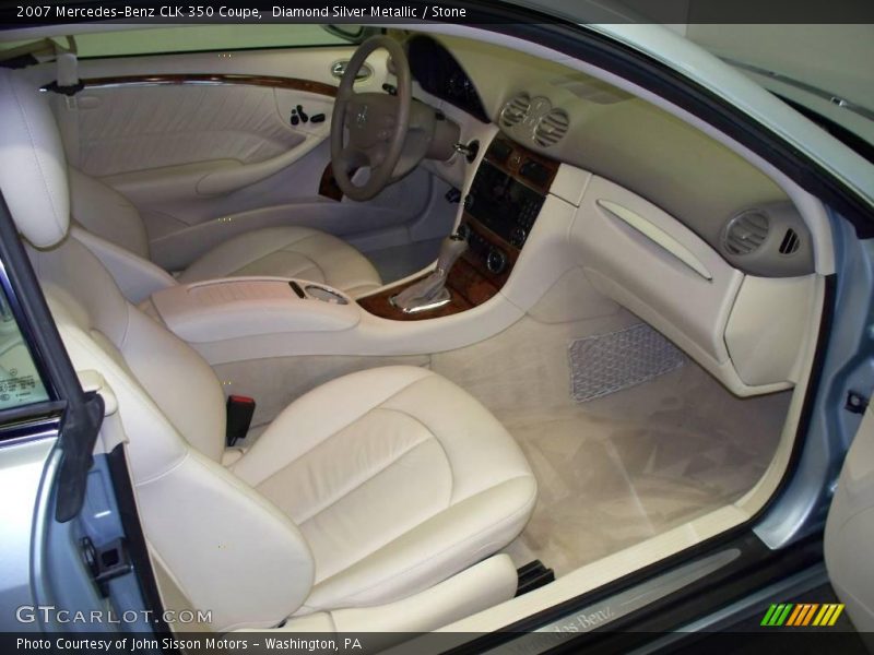 Diamond Silver Metallic / Stone 2007 Mercedes-Benz CLK 350 Coupe