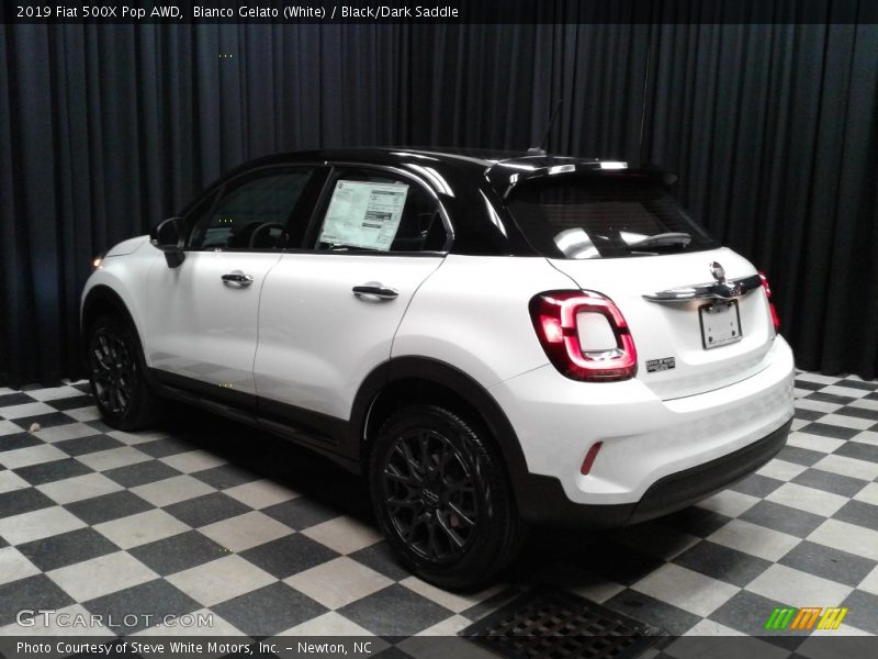 Bianco Gelato (White) / Black/Dark Saddle 2019 Fiat 500X Pop AWD