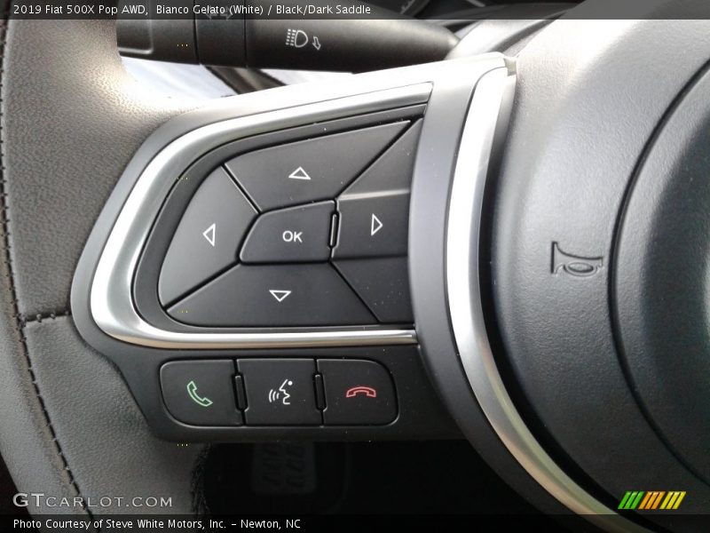 Bianco Gelato (White) / Black/Dark Saddle 2019 Fiat 500X Pop AWD