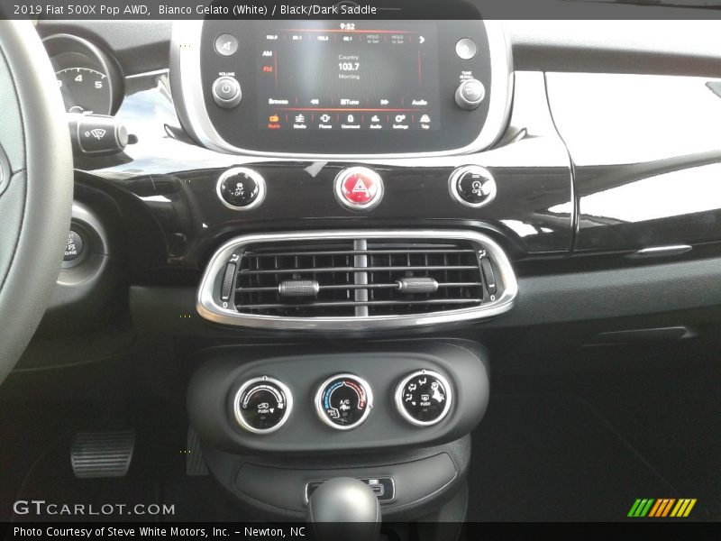 Bianco Gelato (White) / Black/Dark Saddle 2019 Fiat 500X Pop AWD