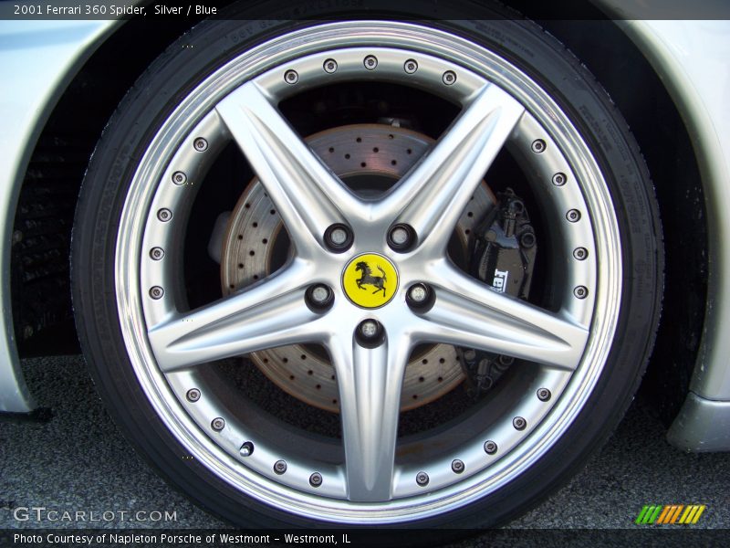 Silver / Blue 2001 Ferrari 360 Spider