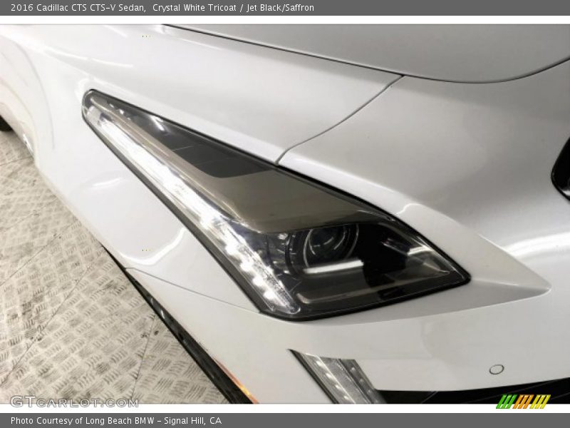Crystal White Tricoat / Jet Black/Saffron 2016 Cadillac CTS CTS-V Sedan