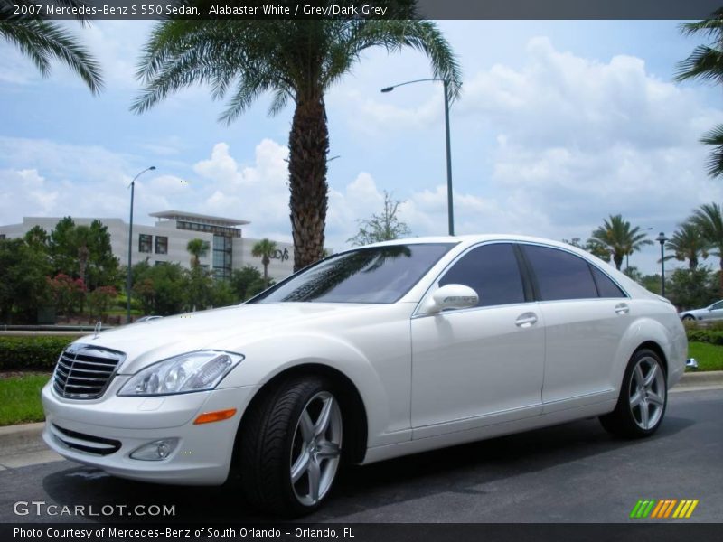 Alabaster White / Grey/Dark Grey 2007 Mercedes-Benz S 550 Sedan