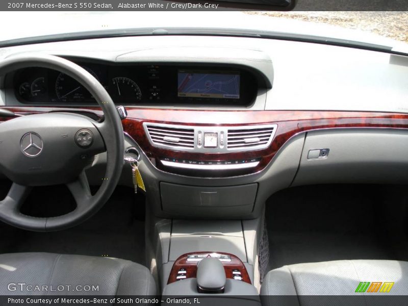 Alabaster White / Grey/Dark Grey 2007 Mercedes-Benz S 550 Sedan