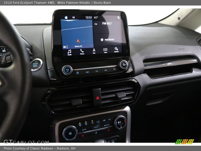 White Platinum Metallic / Ebony Black 2019 Ford EcoSport Titanium 4WD