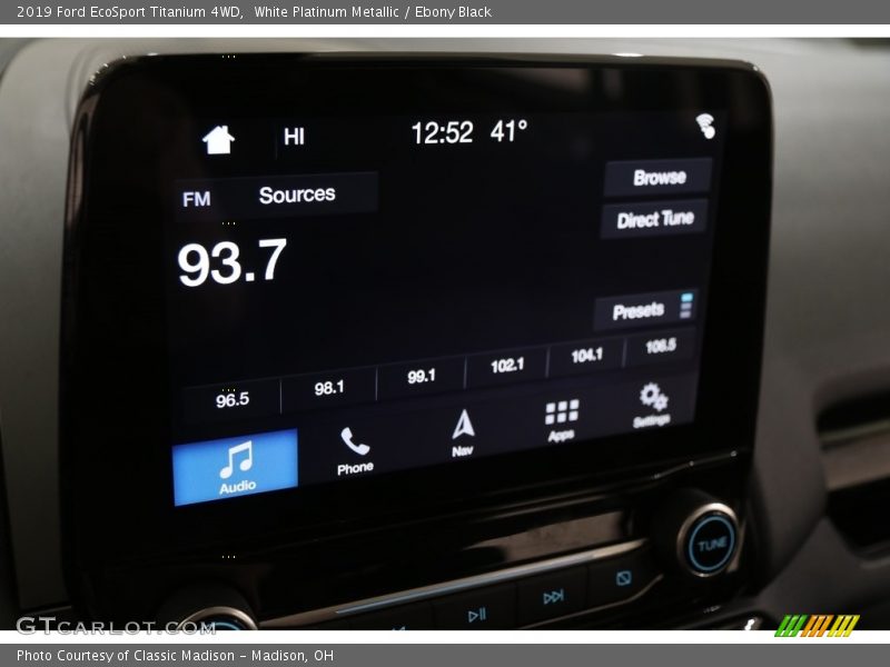White Platinum Metallic / Ebony Black 2019 Ford EcoSport Titanium 4WD