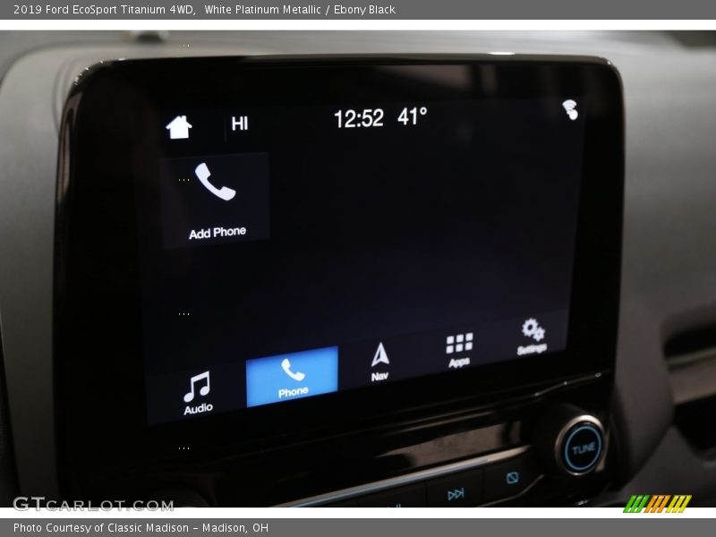 White Platinum Metallic / Ebony Black 2019 Ford EcoSport Titanium 4WD