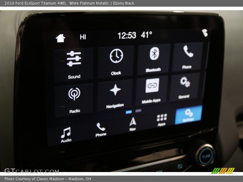 White Platinum Metallic / Ebony Black 2019 Ford EcoSport Titanium 4WD
