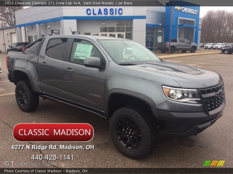 Satin Steel Metallic / Jet Black 2020 Chevrolet Colorado Z71 Crew Cab 4x4