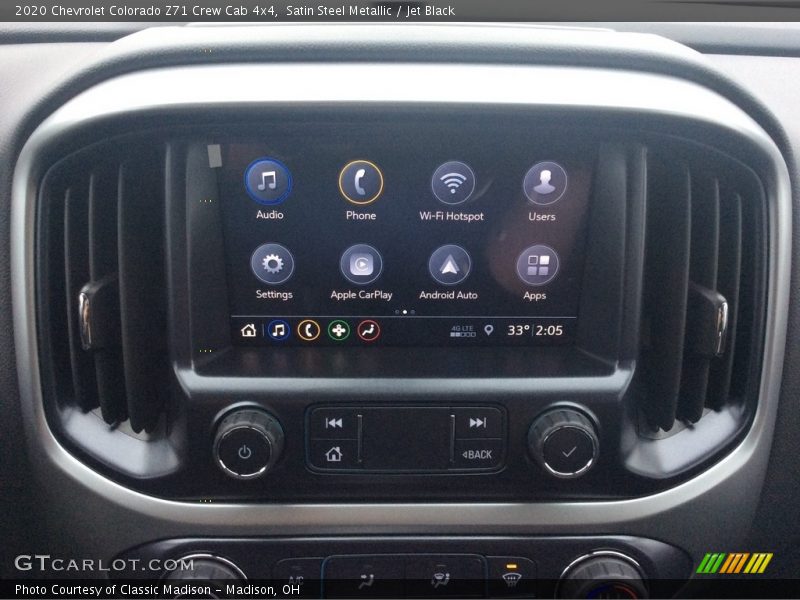 Satin Steel Metallic / Jet Black 2020 Chevrolet Colorado Z71 Crew Cab 4x4