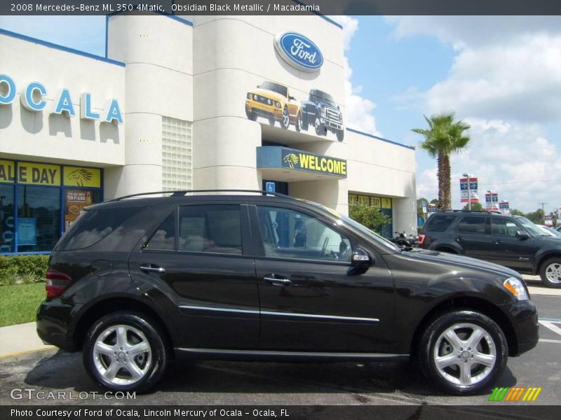 Obsidian Black Metallic / Macadamia 2008 Mercedes-Benz ML 350 4Matic