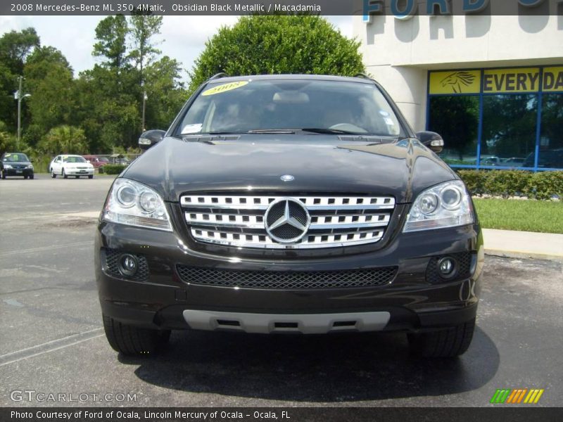 Obsidian Black Metallic / Macadamia 2008 Mercedes-Benz ML 350 4Matic