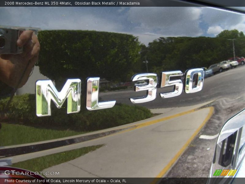 Obsidian Black Metallic / Macadamia 2008 Mercedes-Benz ML 350 4Matic