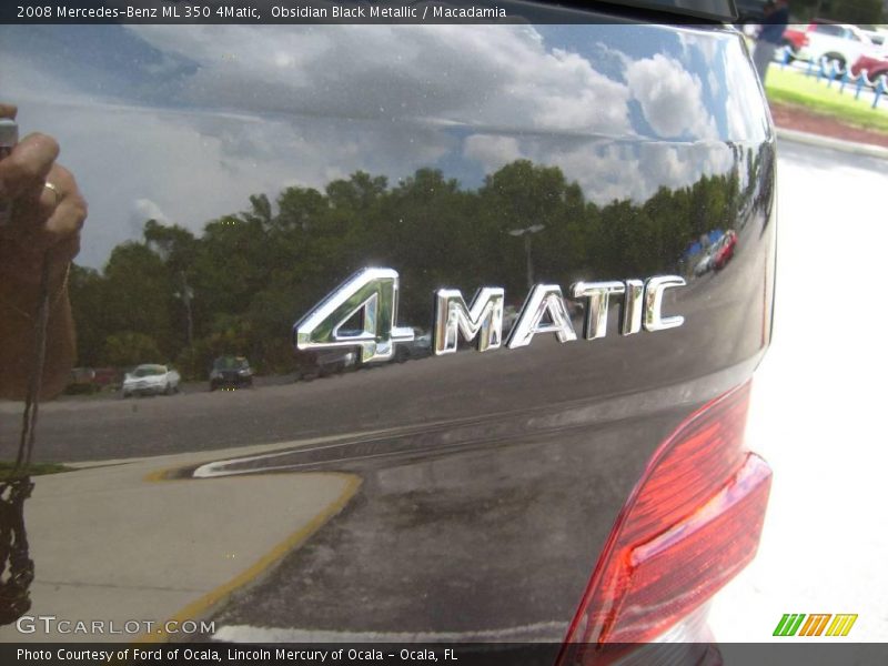 Obsidian Black Metallic / Macadamia 2008 Mercedes-Benz ML 350 4Matic