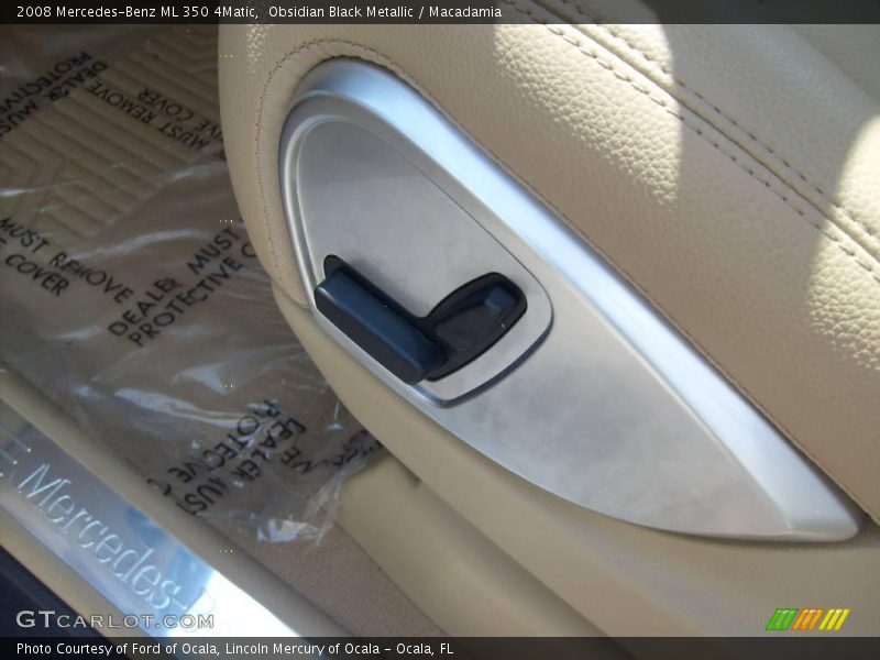 Obsidian Black Metallic / Macadamia 2008 Mercedes-Benz ML 350 4Matic