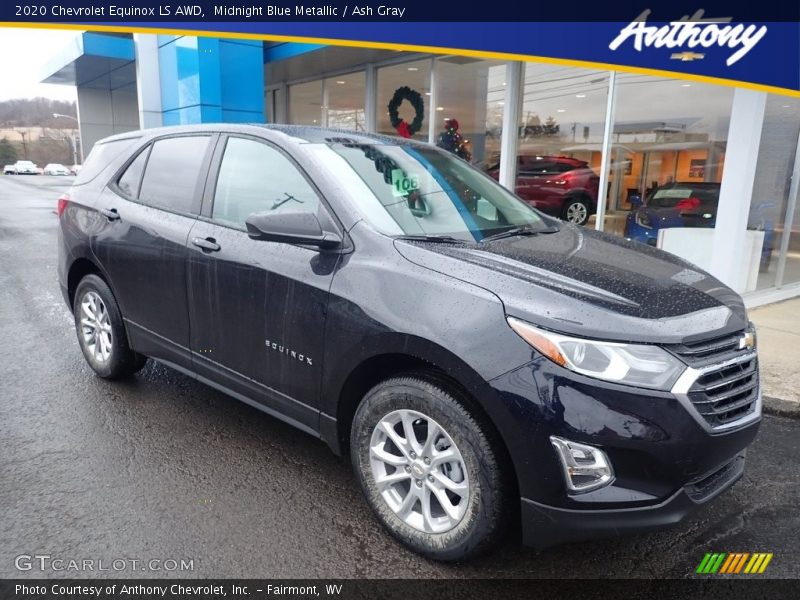 Midnight Blue Metallic / Ash Gray 2020 Chevrolet Equinox LS AWD