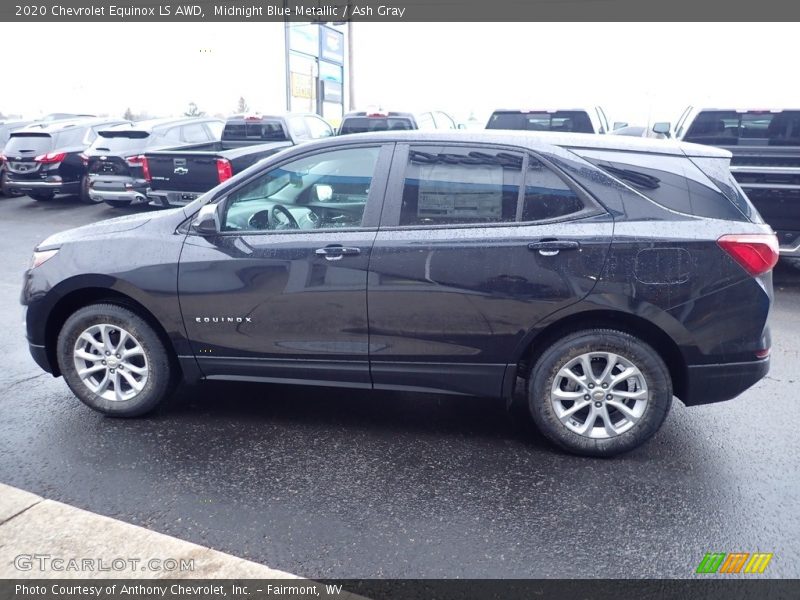 Midnight Blue Metallic / Ash Gray 2020 Chevrolet Equinox LS AWD