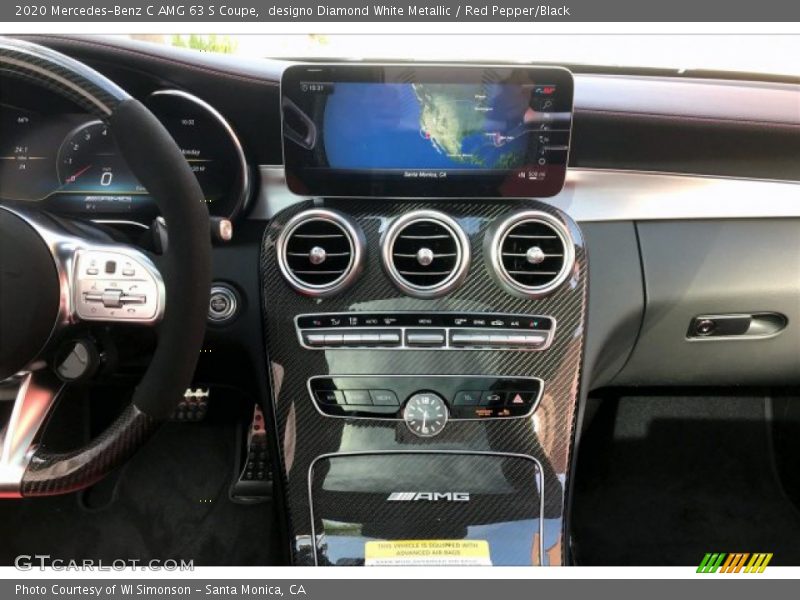 designo Diamond White Metallic / Red Pepper/Black 2020 Mercedes-Benz C AMG 63 S Coupe