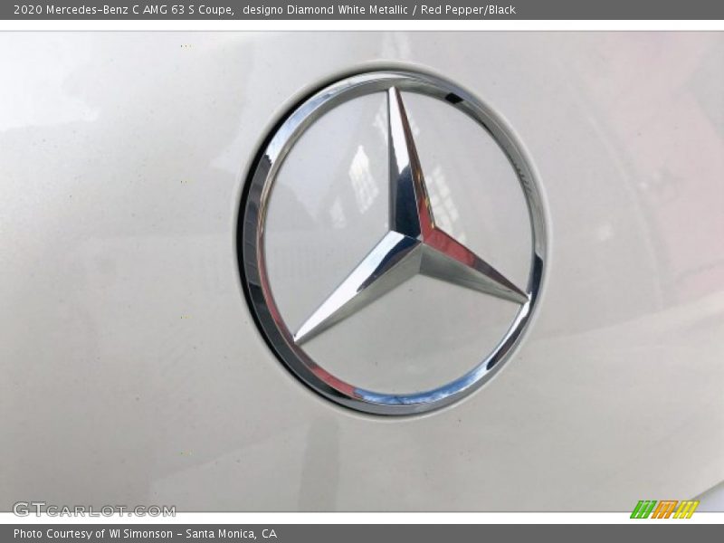 designo Diamond White Metallic / Red Pepper/Black 2020 Mercedes-Benz C AMG 63 S Coupe