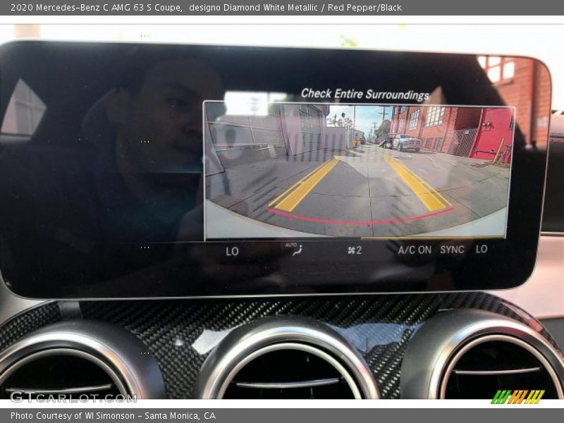 designo Diamond White Metallic / Red Pepper/Black 2020 Mercedes-Benz C AMG 63 S Coupe