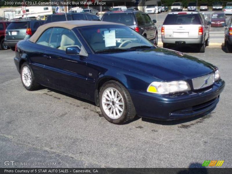 Nautic Blue Metallic / Beige 2000 Volvo C70 LT Convertible