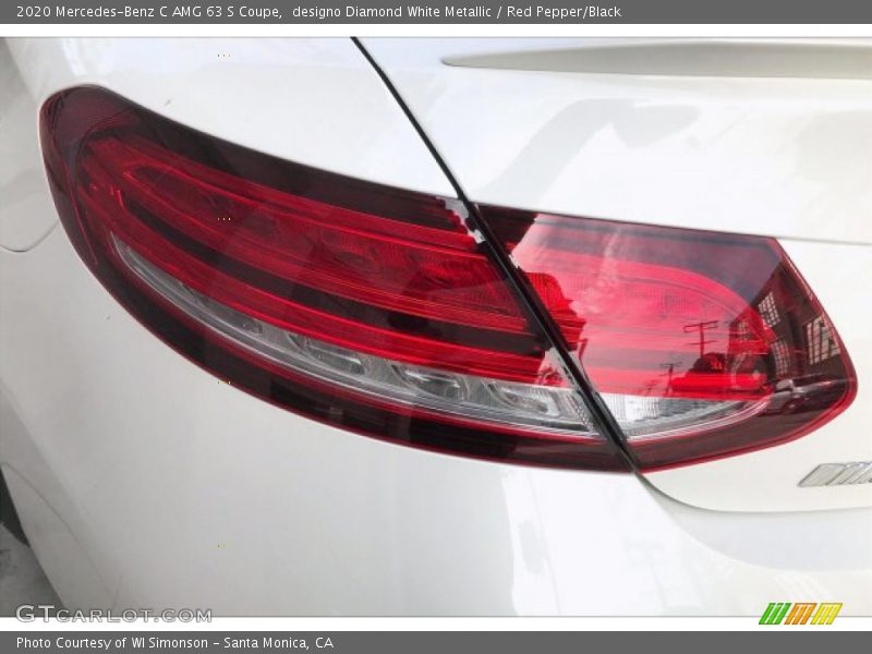 designo Diamond White Metallic / Red Pepper/Black 2020 Mercedes-Benz C AMG 63 S Coupe