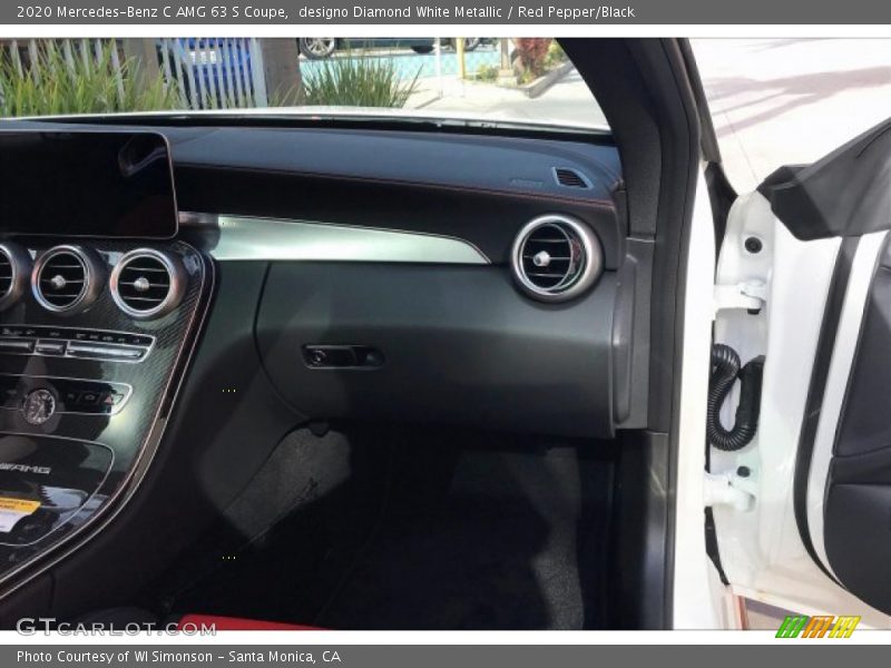 designo Diamond White Metallic / Red Pepper/Black 2020 Mercedes-Benz C AMG 63 S Coupe