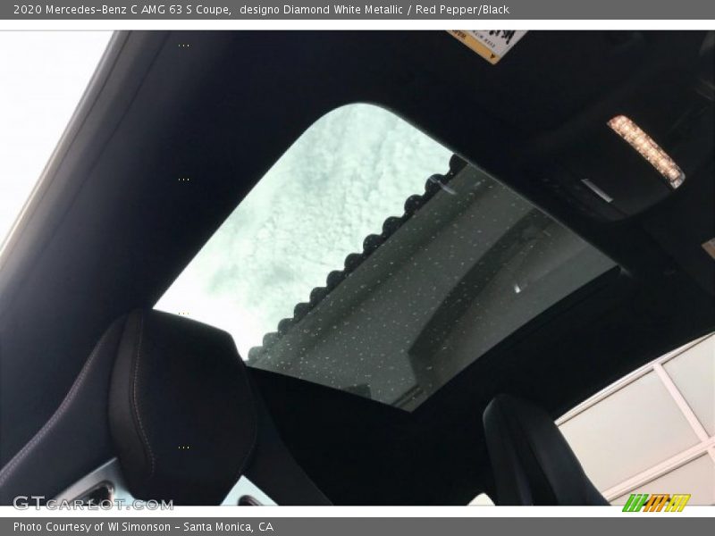 designo Diamond White Metallic / Red Pepper/Black 2020 Mercedes-Benz C AMG 63 S Coupe