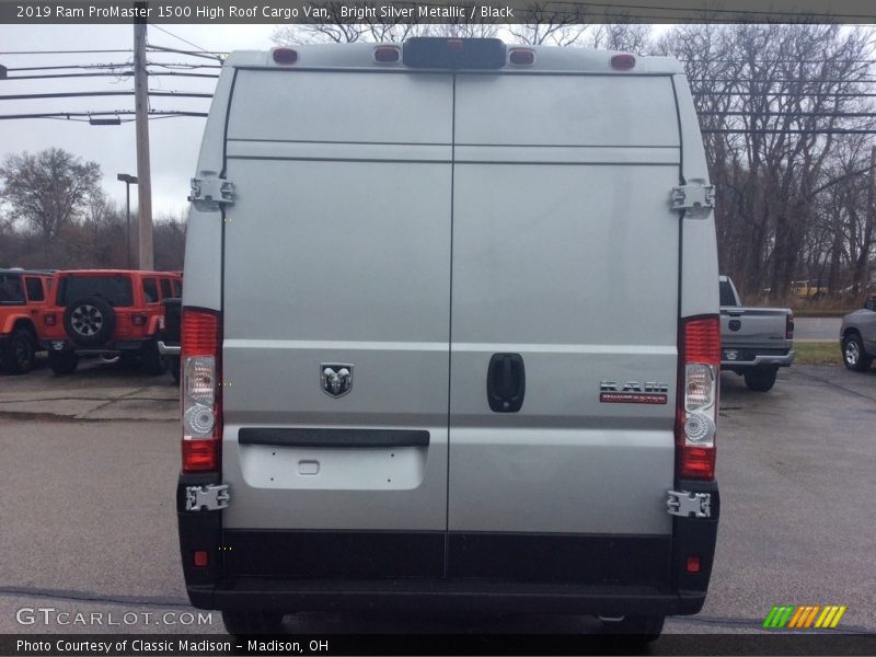 Bright Silver Metallic / Black 2019 Ram ProMaster 1500 High Roof Cargo Van