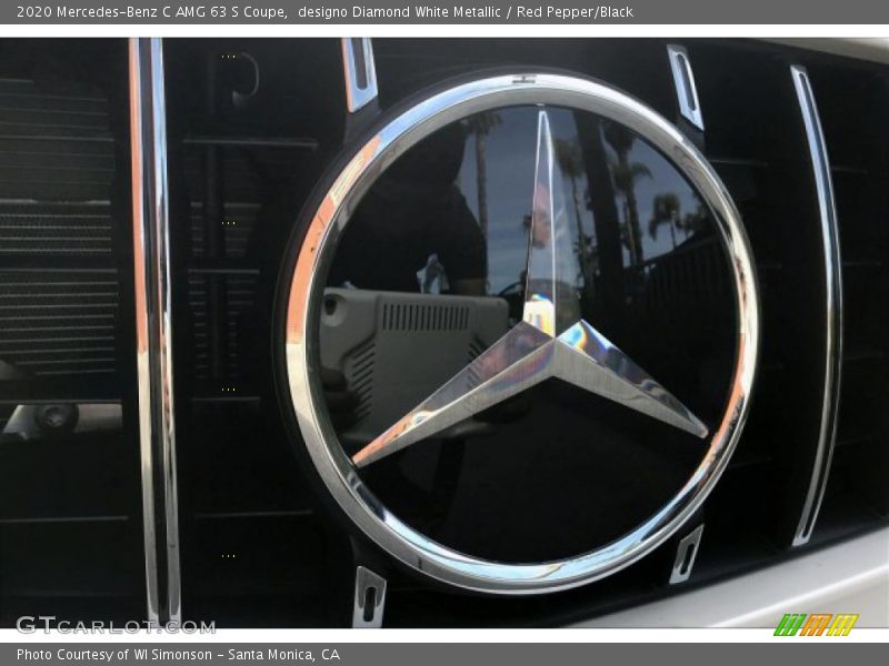 designo Diamond White Metallic / Red Pepper/Black 2020 Mercedes-Benz C AMG 63 S Coupe