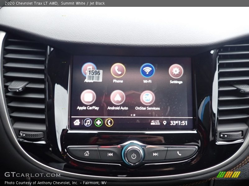 Summit White / Jet Black 2020 Chevrolet Trax LT AWD