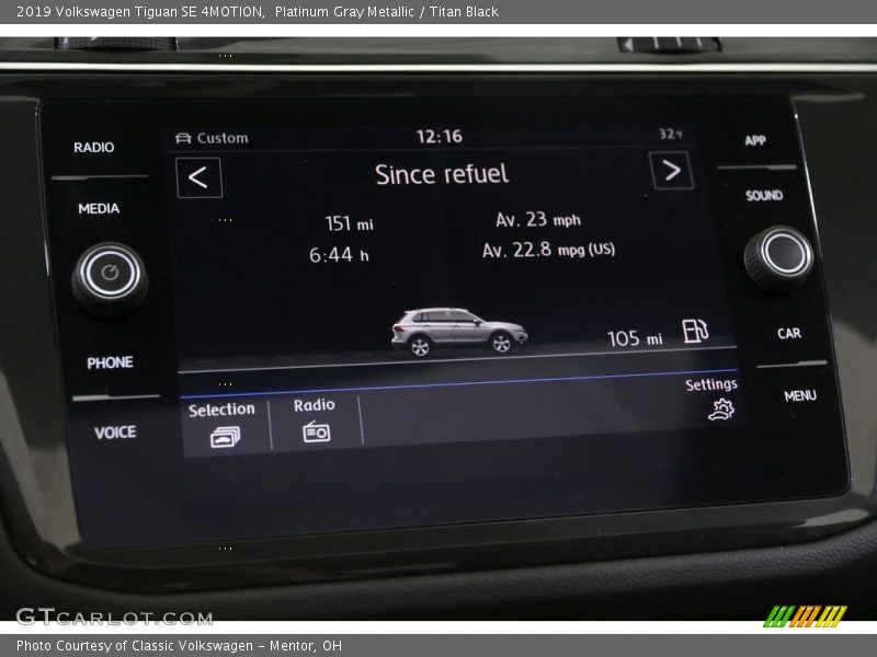 Controls of 2019 Tiguan SE 4MOTION