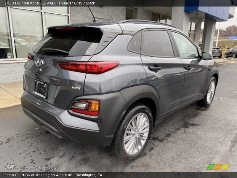 Thunder Gray / Black 2020 Hyundai Kona SEL AWD