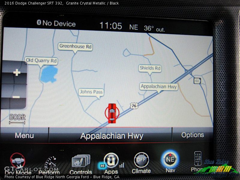 Granite Crystal Metallic / Black 2016 Dodge Challenger SRT 392