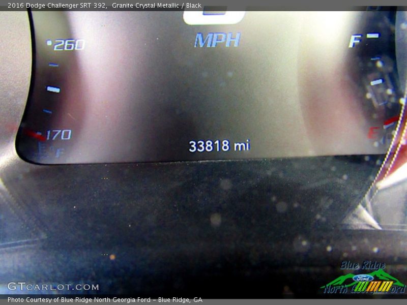 Granite Crystal Metallic / Black 2016 Dodge Challenger SRT 392