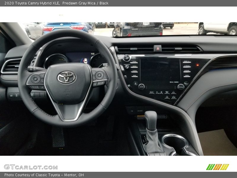Predawn Gray Mica / Black 2020 Toyota Camry Hybrid XLE