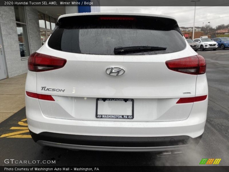 Winter White / Beige 2020 Hyundai Tucson SEL AWD