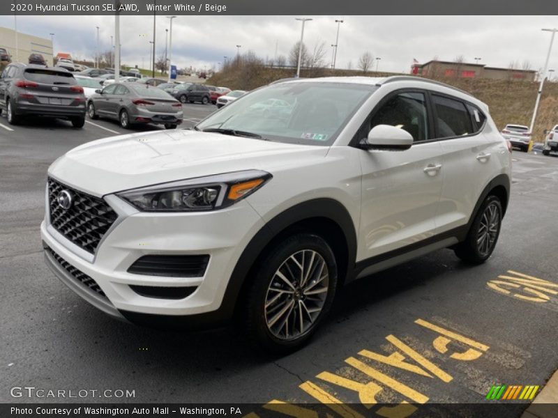 Winter White / Beige 2020 Hyundai Tucson SEL AWD