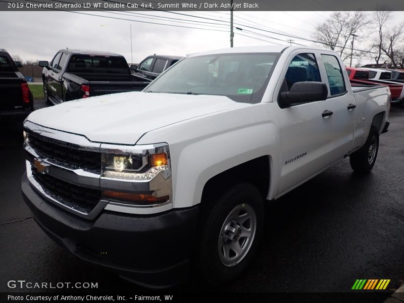 Summit White / Dark Ash/Jet Black 2019 Chevrolet Silverado LD WT Double Cab 4x4