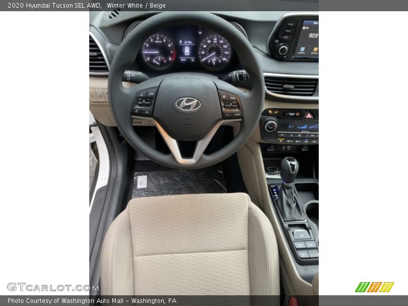Winter White / Beige 2020 Hyundai Tucson SEL AWD