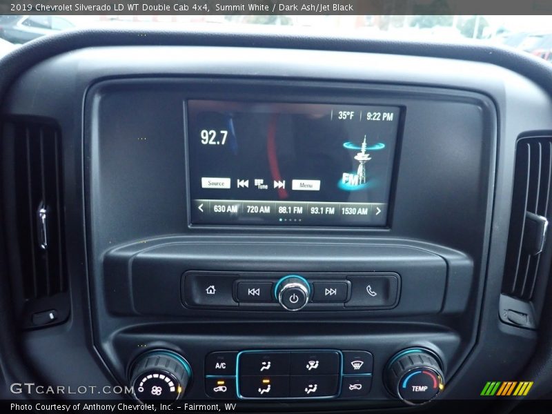 Summit White / Dark Ash/Jet Black 2019 Chevrolet Silverado LD WT Double Cab 4x4