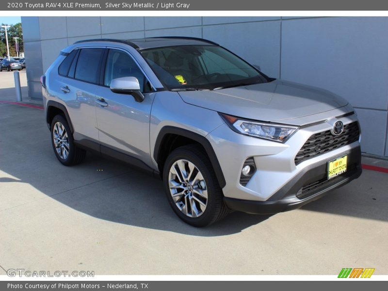 Silver Sky Metallic / Light Gray 2020 Toyota RAV4 XLE Premium